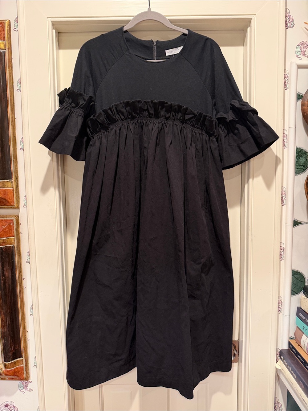 Black Ruffle Detail Dress